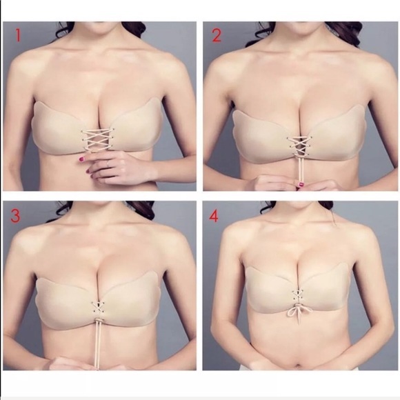 SILICONE ADJUSTABLE PUSH UP SELF ADHESIVE BRA-NUDE‎ - Picture 3 of 6